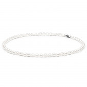 Colier perle naturale albe 50 cm si argint DiAmanti FCW365-M-G